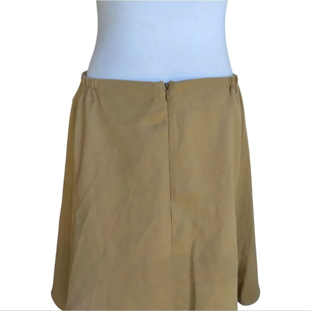 Talbots Petite Women's Nutmeg Color Wool Flouncy A-Line Skirt Size 16 Petite